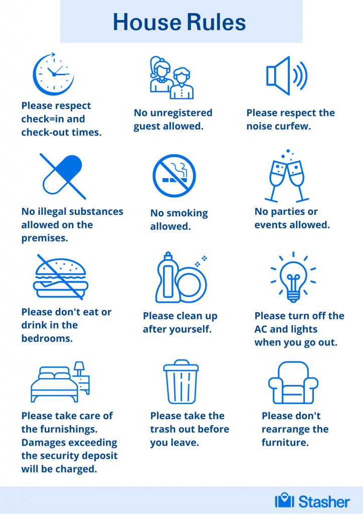 airbnb house rules template