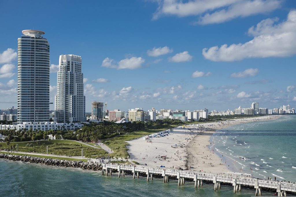 miami florida beach for warm weather